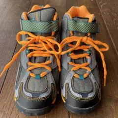 New Balance キッズトレッキングシューズ グレー/オレンジ　19cm