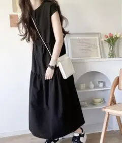 classicalelf バックリボンサッカーロングワンピース