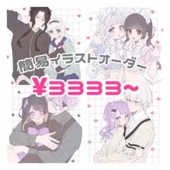 〖受付停止〗簡易 夢絵 コテ同 イラスト オーダー ポストカード