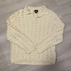 トップス 24SS stussy OPEN KNIT COLLARED SWEATER 24SS Stussy OPEN KNIT COLLARED SWEATER