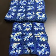 ビンテージClaire Miles製の手編みのブランケット