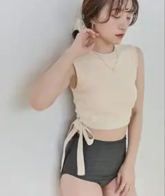 titivate SEADRESS サイドリボンニット×ハイウエストビキニ