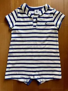 プチバー　ボーダーロンパース