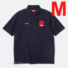 Supreme x Spitfire Polo Black ポロシャツ 黒色 M - メルカリ