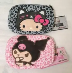 ハローキティ&クロミ　マルチティッシュポーチ２点セット しまむら