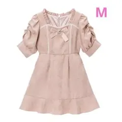 夢展望 DearMyLove ジャガードパワショルビジューワンピース M