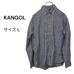 KANGOL カンゴール（L）長袖チェックシャツ 柄 カジュアル ボタンダウン