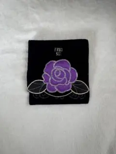 ANNA SUI バラ刺繍　ハンカチポーチ