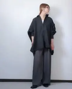 プリーツパンツ L ワイドパンツ