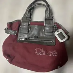 y2k Chloé クロエ ミニボストンバッグ パッツィー レザー スタッズ 茶