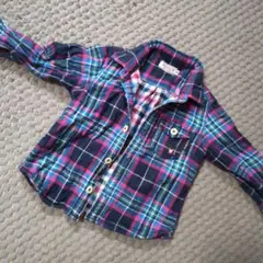 DOUBLE.B チェック柄シャツ 90cm