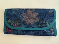 ハンドメイド長財布『未着用の紬の着物で作製』