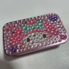 レア My Melody ストーン付き缶ケース サンリオ 2012 平成ギャル
