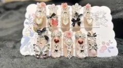 可愛いネイルチップセット 10個