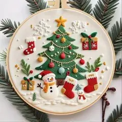 【メリークリスマス】フランス刺繍キット