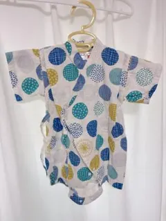 80cm 水玉模様 甚平 綿100%