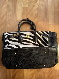 TOMMY HILFIGER ゼブラ柄 トートバッグ Office bag - メルカリ