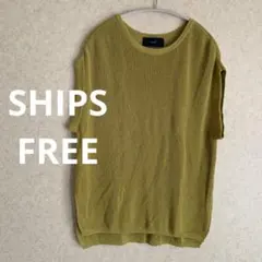 n古着 SHIPS ニットチュニック　ノースリーブ ピスタチオ　FREE ☺︎のサムネイル