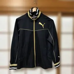 PUMA トラックジャケット 黒×ゴールド M Y2K 00s系