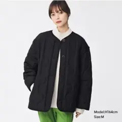 gu ジーユー 2WAYオーバーサイズキルティングブルゾン