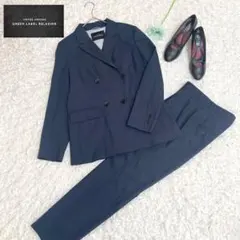 洗える グリーンレーベルリラクシング ネイビー ダブル パンツセットアップ38