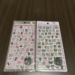 キティ、クロミボンボンドロップシール　２枚セット