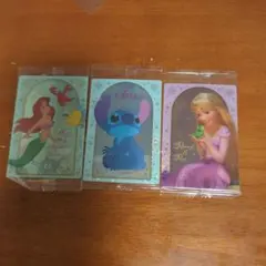 ディズニー　ウエハース　アリエル、スティッチ、ラプンツェル