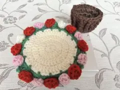 かぎ針編み コースターとカップ セット