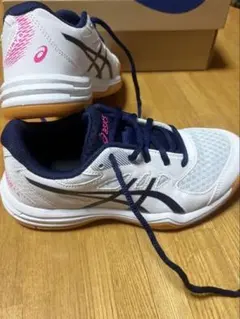 아식스 업코트 5 화이트 네이비 핑크