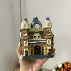 陶器製 建物型 置物 手のひらサイズ