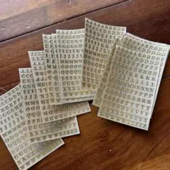 ゴールドアルファベットシールセット　約5mm