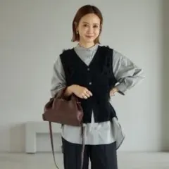 mysa closetㅤフリンジベストㅤブラック