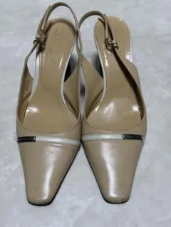BALLY ベージュ スリングバックパンプス