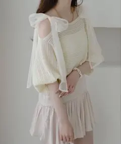 AmbreNeige 2wayメッシュリボントップスのサムネイル