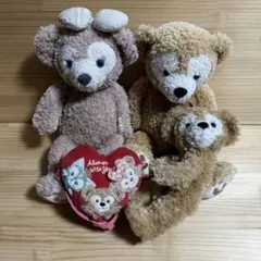 旧タグ ダッフィー・シェリーメイぬいぐるみ、ダッフィーポーチ コインケースまとめ