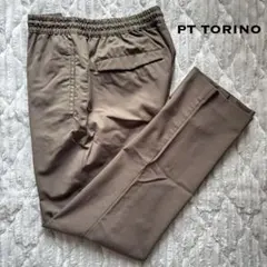 【美品】PT TORINO ウール混 ドローコード イージーパンツ グレー 50のサムネイル