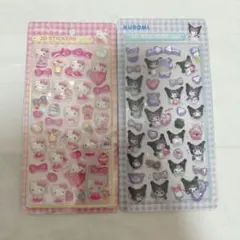 ハローキティ&クルミ 3Dステッカーセット