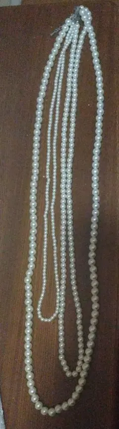 フェイクホワイトパール ロングネックレス