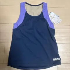 arena スポーツ用タンクトップ ネイビー/パープル