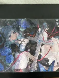 藤ちょこ イラスト展 藤色巡り メイドと青透館 アクリルブロック 