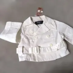 新品‼️　COMME CA ISM キッズ トレンチコート ホワイト 90cmのサムネイル