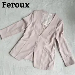 フェルゥ Feroux ノーカラージャケット オンワード セレモニー ピンク
