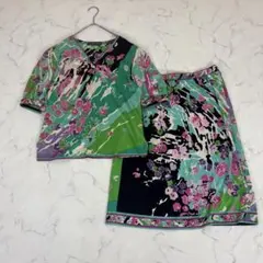 極美品】レオナールスポーツ カットソー 総柄 花柄 L〜XL 相当
