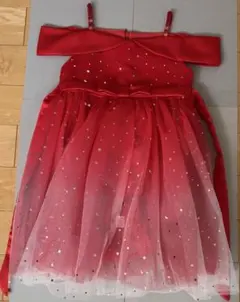 オフショルダードレス 星柄　120センチ