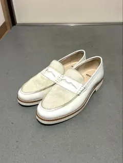 新品未使用CHEANEYチーニー×ポールスミスエプロンペニーローファー白7 