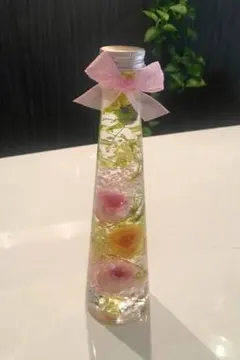ハーバリウム  ピンクイエローローズ