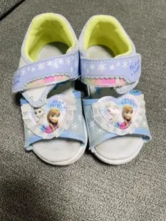 アナと雪の女王 エルサ アナ 光るソール付きライトブルーサンダル