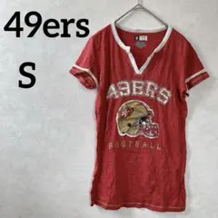 レア✨ 49ers 【S】 フットボール Tシャツ レディース レッド 赤