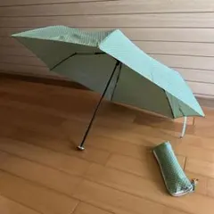 折り畳み傘 グリーン　水玉模様　新品未使用