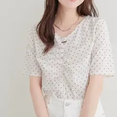 ナチュラルクチュール ♡﻿ シアーベロアギャザーＴのサムネイル